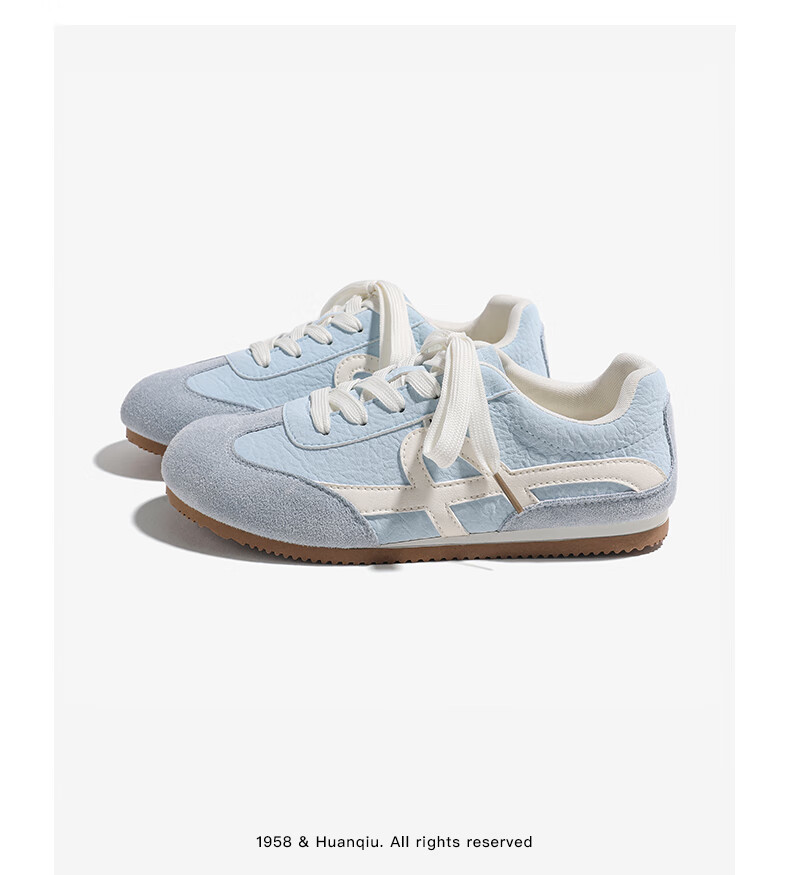 Global Flat German Training Shoes Women 2026 Spring New Thin Dopamine Sports Casual Agan Shoes Blue Size 40 5