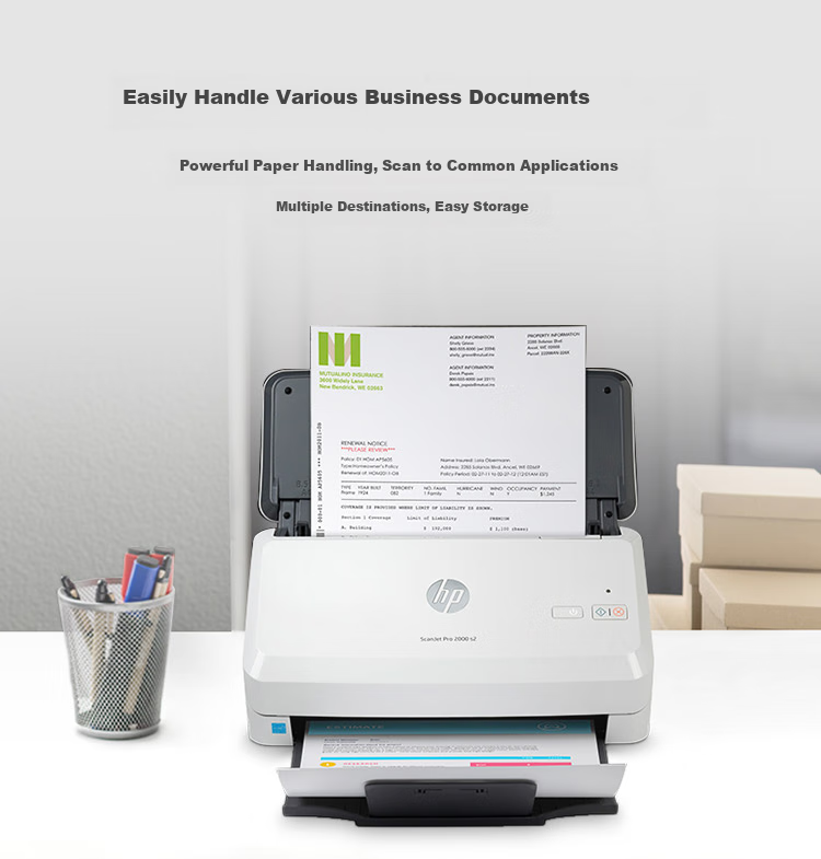 HP SJ2000 s2 Sheet-Fed Scanner, Duplex Scanning, ADF Document Feeder, Upgraded Version of 2000s1 4
