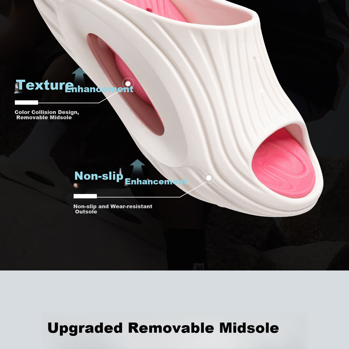 TZLDN Men's Sports Slippers 2025 Summer New Non-Slip Beach EVA Thick Sole Cushioned Outdoor Sandals for Men 5