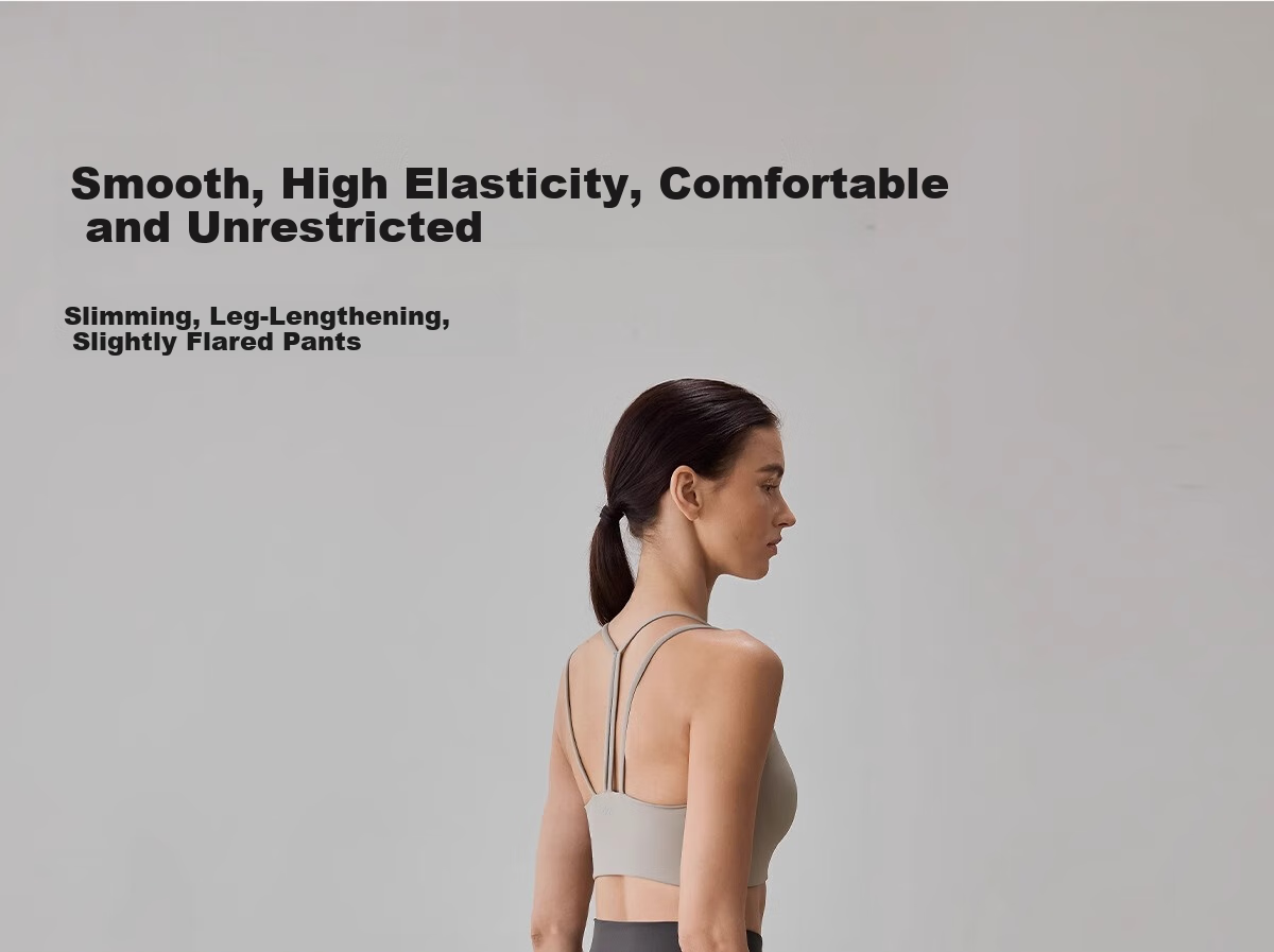 Gigt Yoga Pants for Women, Slightly Flared, Cool And Draping, Slimming, Nude-Like, Suitable for Outdoor Wear, Waist-Cinching, Butt-Lifting, Sports And Daily Fitness Pants 1