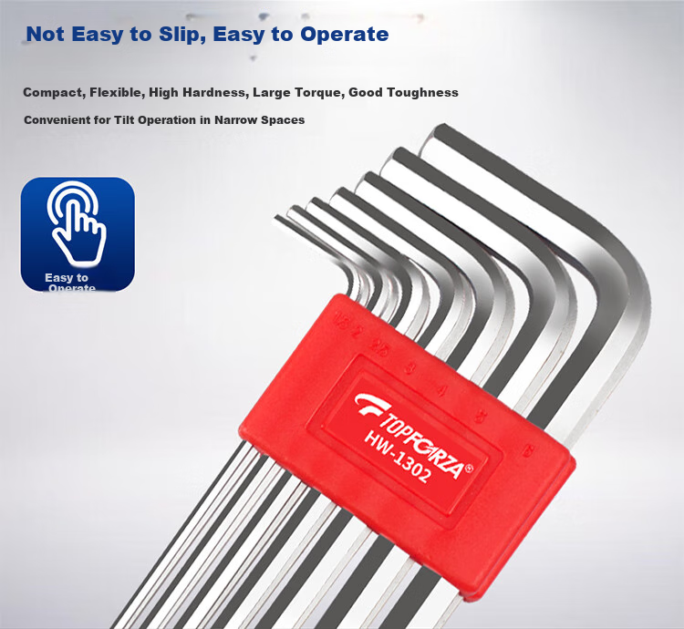 TOPFORZA Hex Key Set with Extended Ball-End Hexagonal Screwdriver, Repair Tools, 7-Piece Set HW-1302 2