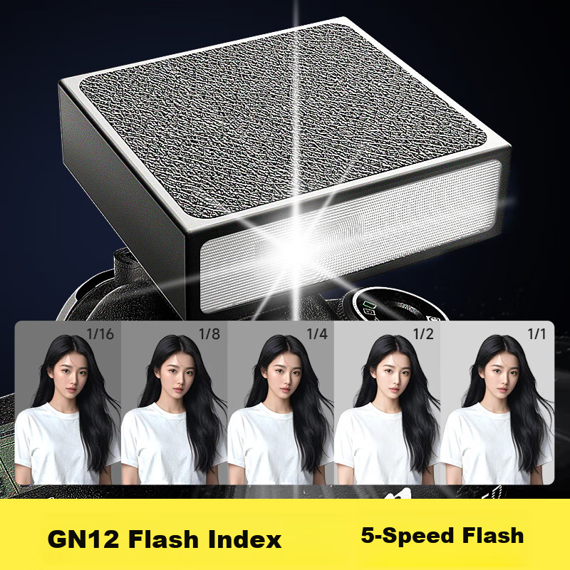 Beiyang FM-12 Flash Hot Shoe Kit, Sony External Flash, Pocket Light, Photography Fill Light, Universal Lithium Battery, Canon Hot Shoe Light