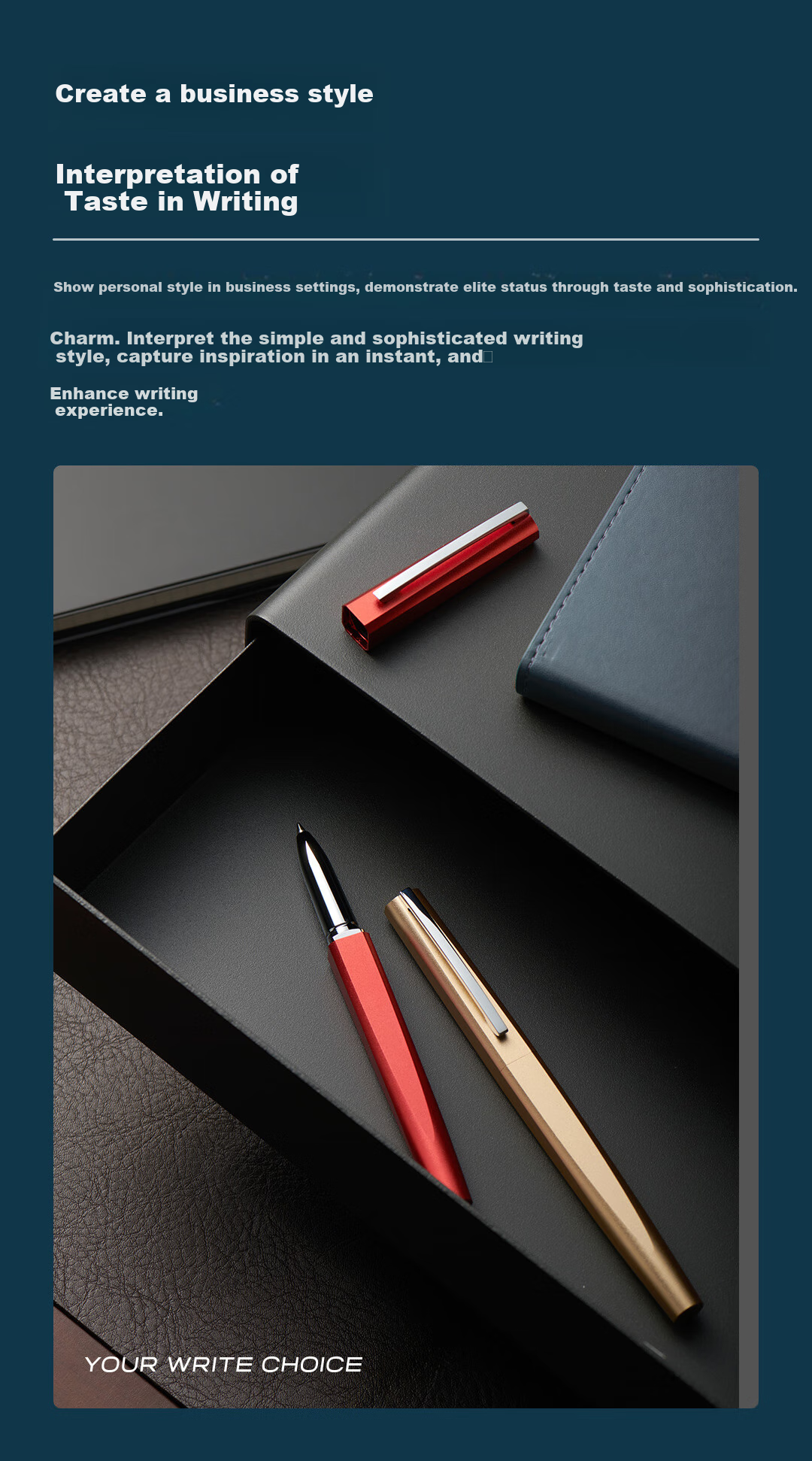 KACO [Gift for Teachers] Premium Signature Pen 0.5mm Black Ballpoint Pen Birthday Gift for Men And Women Business Gift Gold 2