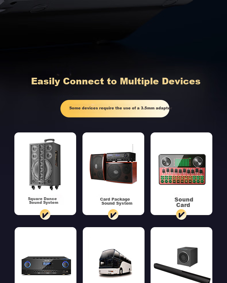 SANSUI K60 Wireless Microphone, Outdoor Square Stage Audio Conference Host Speech Home Karaoke Family KTV Professional Singing Universal Rechargeable Microphone One-To 13