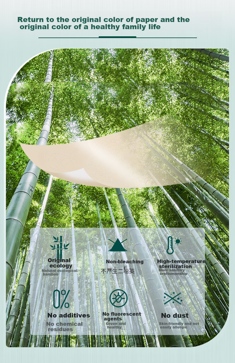 Zhiyue Large Roll Toilet Paper, 4-Ply, 600g*12 Rolls, Bamboo Pulp, Commercial Use, Large Core Roll Paper, Tissue Paper, Whole Box 5