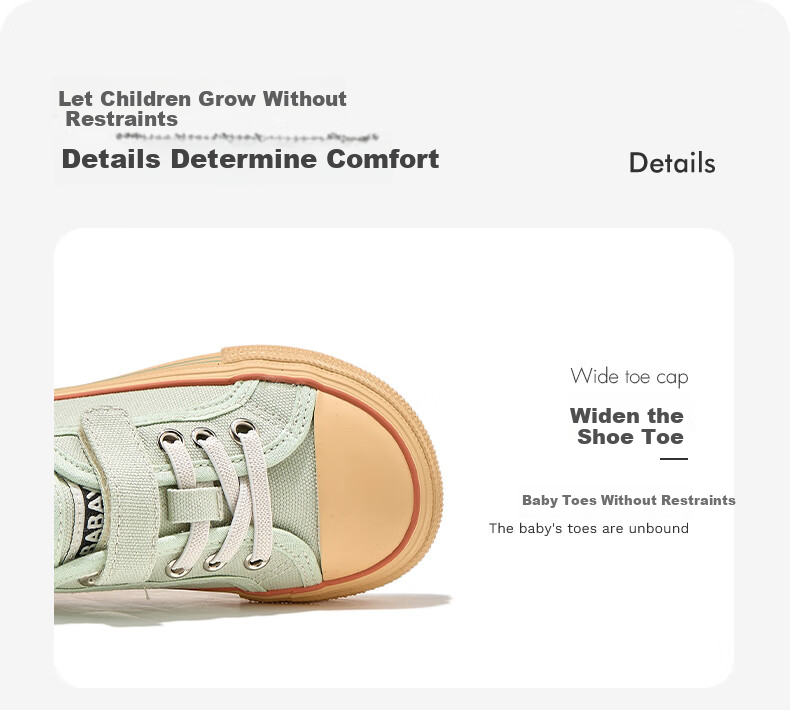 Babaya Children's Canvas Shoes, 2026 New Style Sneakers, Boys And Girls Shoes, Spring Season Children's And Parent-Child Shoes, Mint Green, Size 28 6