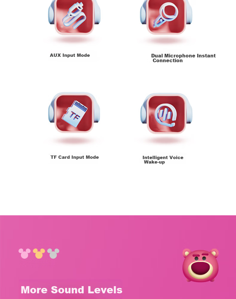 Dimoarch Wireless Karaoke Microphone Speaker All-In Bluetooth Speaker Toy for Boys And Girls, Pretend Play Gift 3