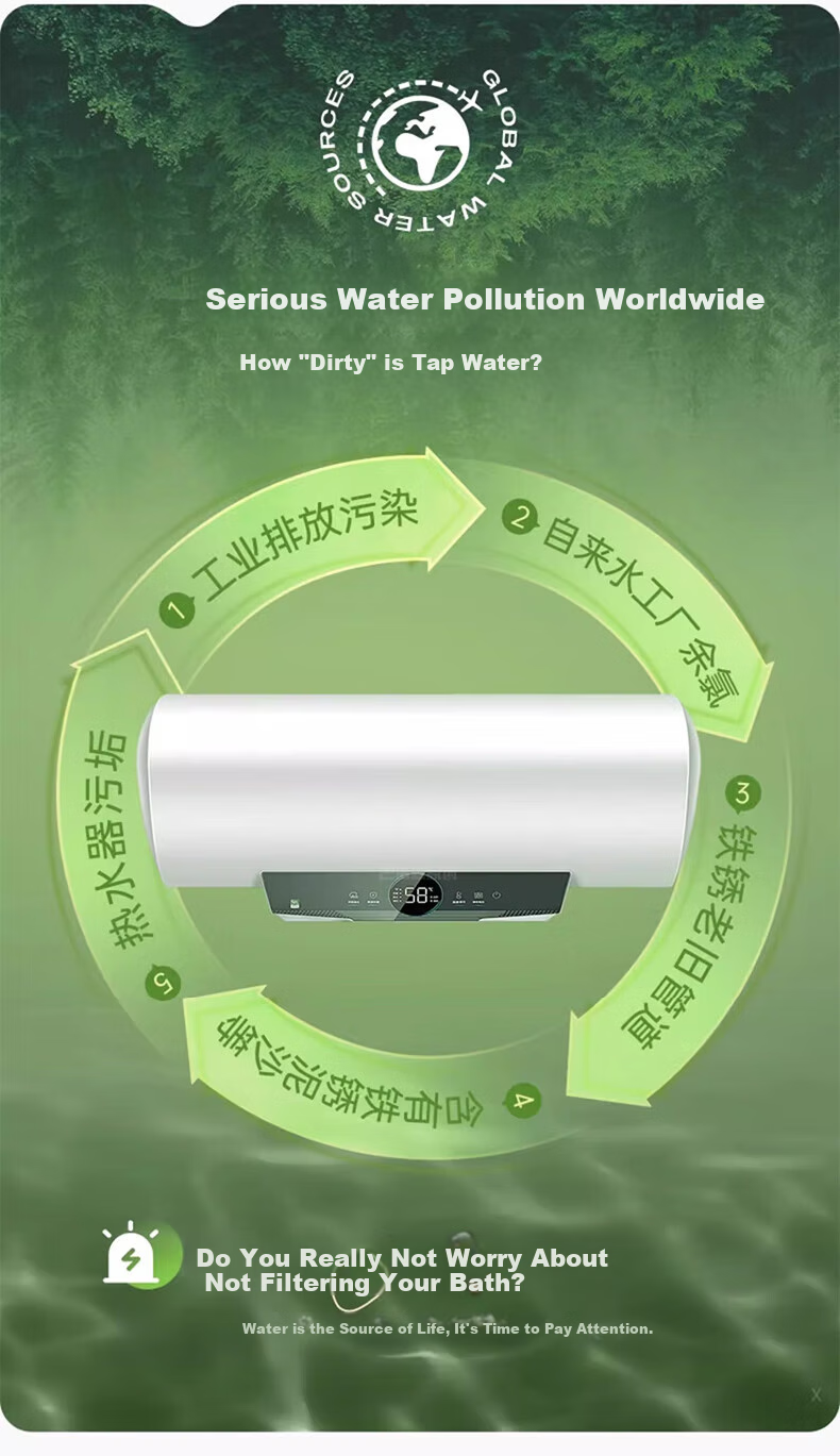 X-GRKE [Germany] Pressurized Filter Shower Head Filter for Home Use, Handheld Shower Head, Removes Residual Chlorine, Skin-Friendly 6