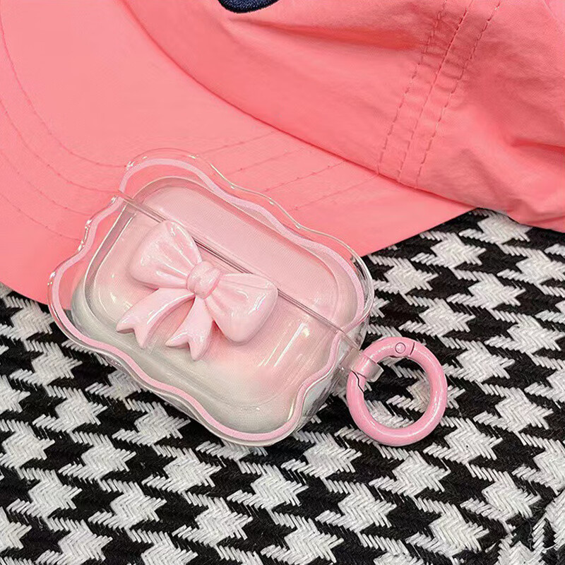 Beiyipin 3D Bowknot Protective Case for AirPods 1/2 Wireless Earphones 3