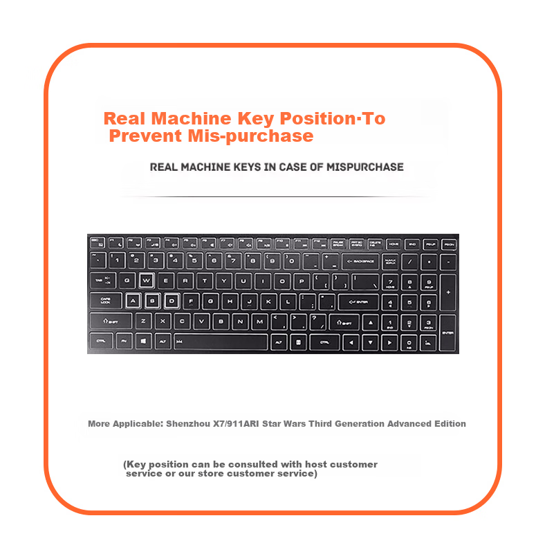 ECOLA Shenzhou X7 911Air Star Wars Third Generation Advanced Edition, 15.6-Inch TPU Keyboard Cover, High-Transparency Protective Keyboard Film EZ012 2