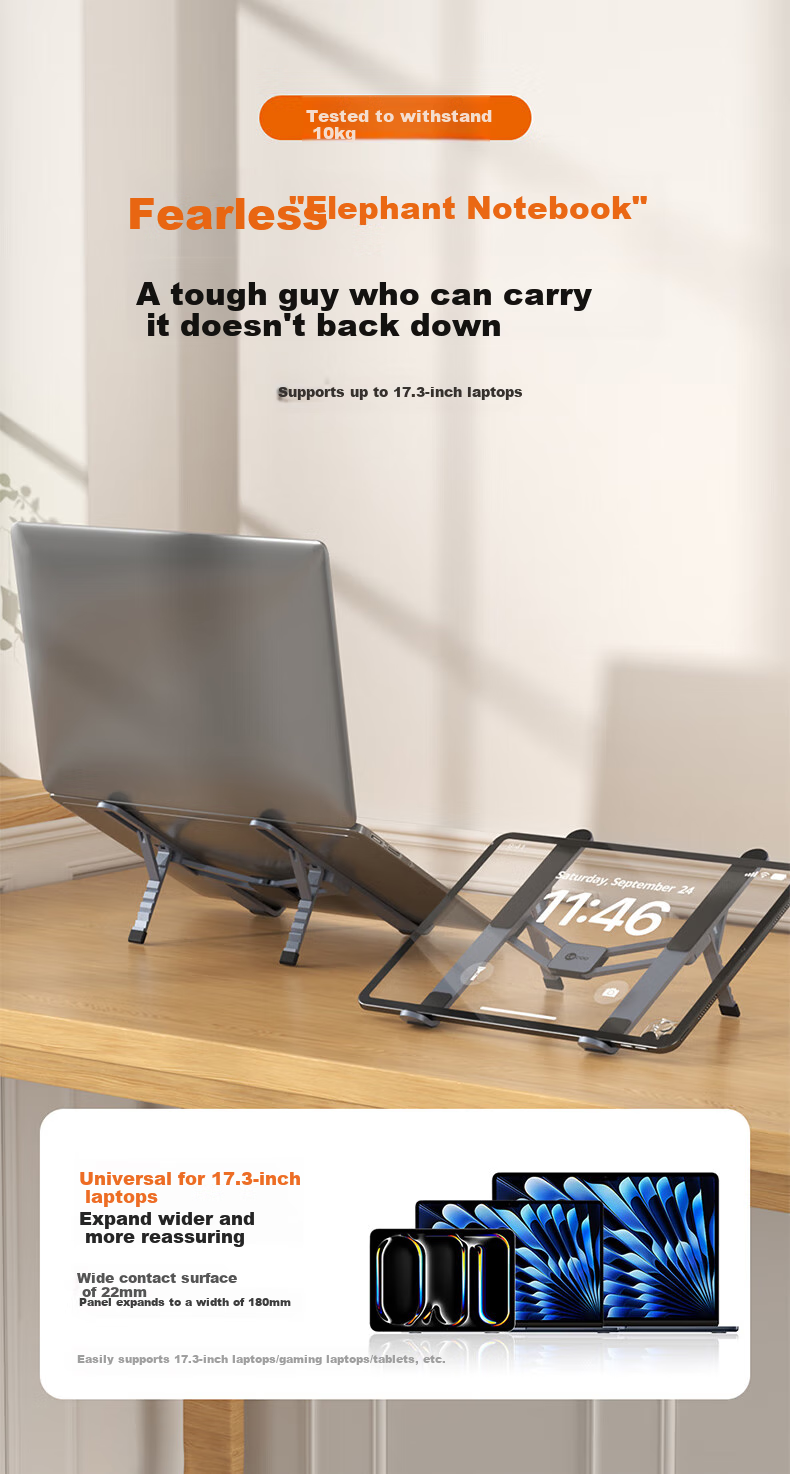 Lenovo Laiku Laptop Stand with Docking Hub Cooling USB 360° Rotatable Stepless Height Adjustable Floating Vertical Riser for Office Gaming Computers LS102 10