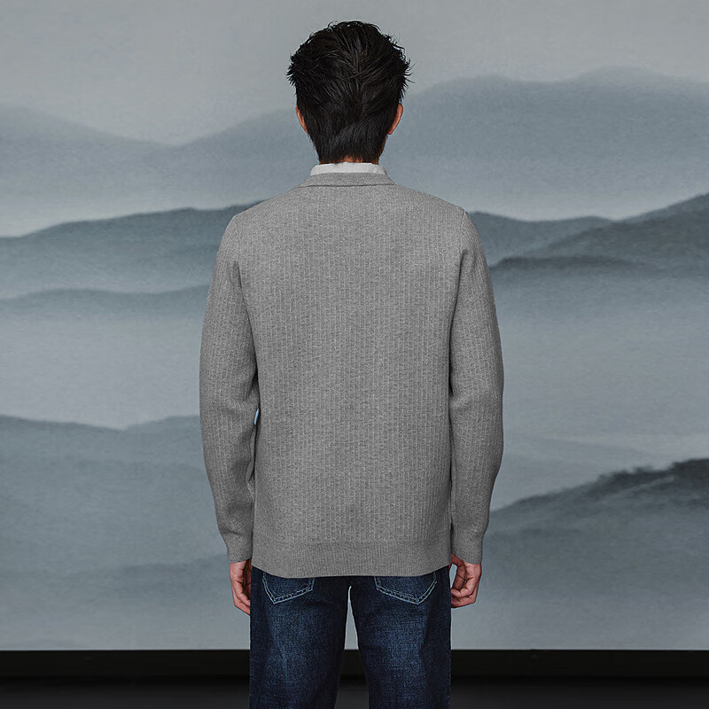 HLAHLA Double Collar Knit Sweater Men Autumn 25 Yixin Jiwei Series Sweater Men