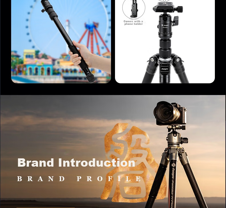 Fotopro FY-830+42QF Compact Detachable Monopod Quick-Expand Concert Camera Tripod Phone Stand 5