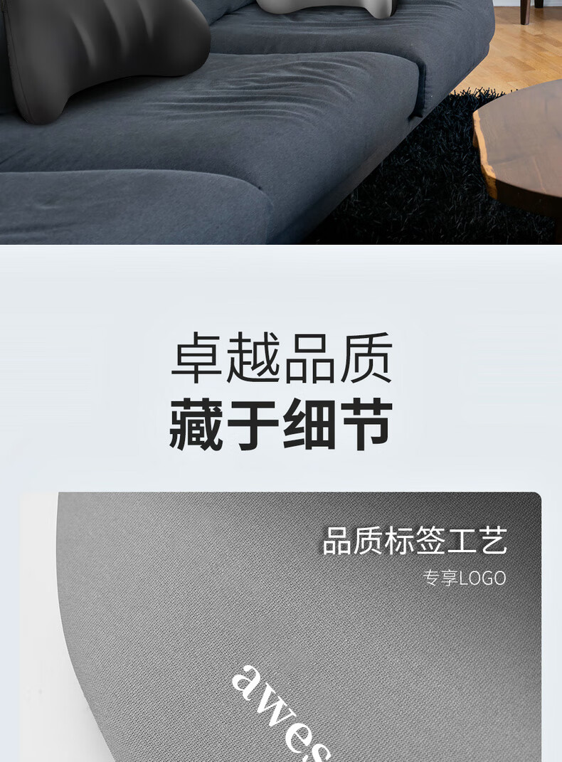 Yilafu Car Headrest Neck Support Pillow U-Shaped Cushion for Driver's Seat with Memory Foam, Suitable for Maybach Tesla 5