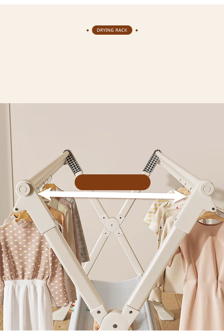 Annafu Aluminum Alloy Retractable Folding Clothes Drying Rack, Balcony Quilt Hanger, Laundry Pole YJ152 White 2.3 Meters 9
