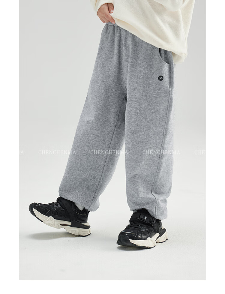 Chenchenma [Free Travel] Children's Autumn Elastic Sweatpants, Adjustable Waistband, Casual Boys' Trousers 5