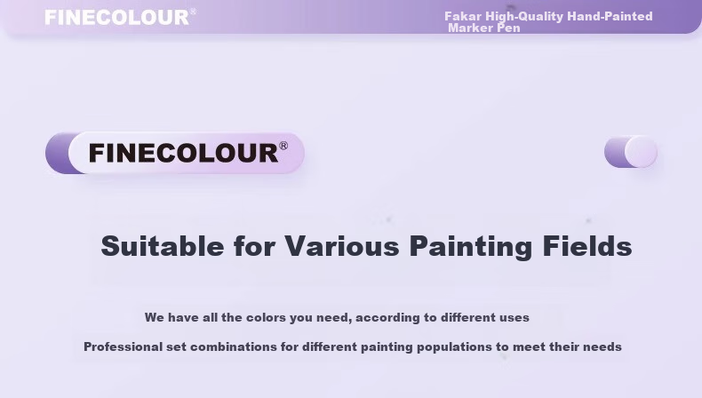 FINECOLOUR 3rd Generation Alcohol-Based Dual-Tip Markers, 48 Colors, Transparent Pen Case Set, Art Sketching Watercolor Pens, Art Education Drawing Pens 23