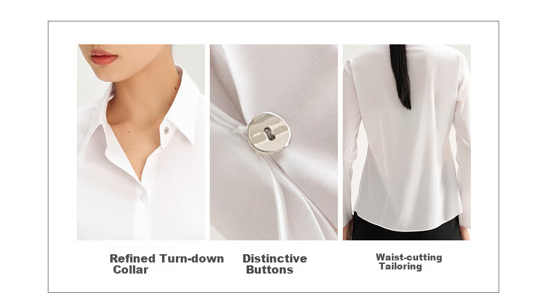 G2000 Modal Stretch Women's Comfortable Skin-Friendly Spring Summer Office Long Sleeve Shirt Ice Blue 34 3