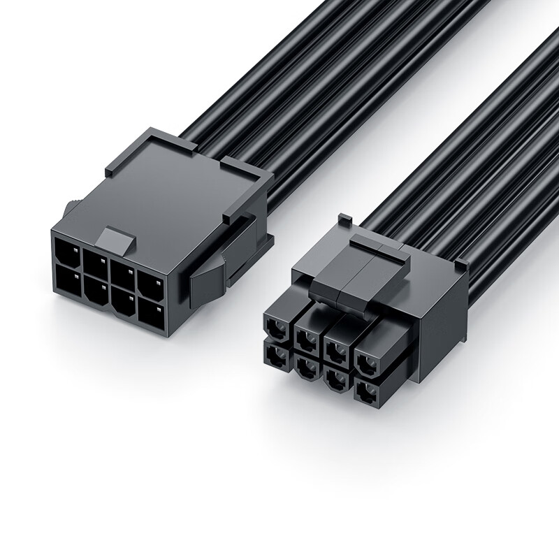 LinkStone 8Pin Computer Motherboard CPU Power Extension Cable 8P to 4+4P Male to Female Extension Cable 30cm Black