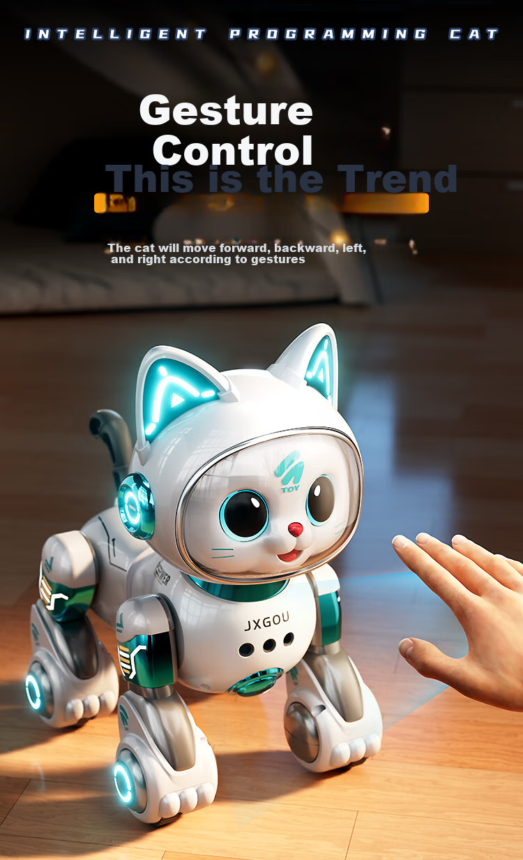 AoZhiJia Remote Control Robot Car Toy for Boys Aged 3-6 Birthday Gift Intelligent AI Robot Cat 5