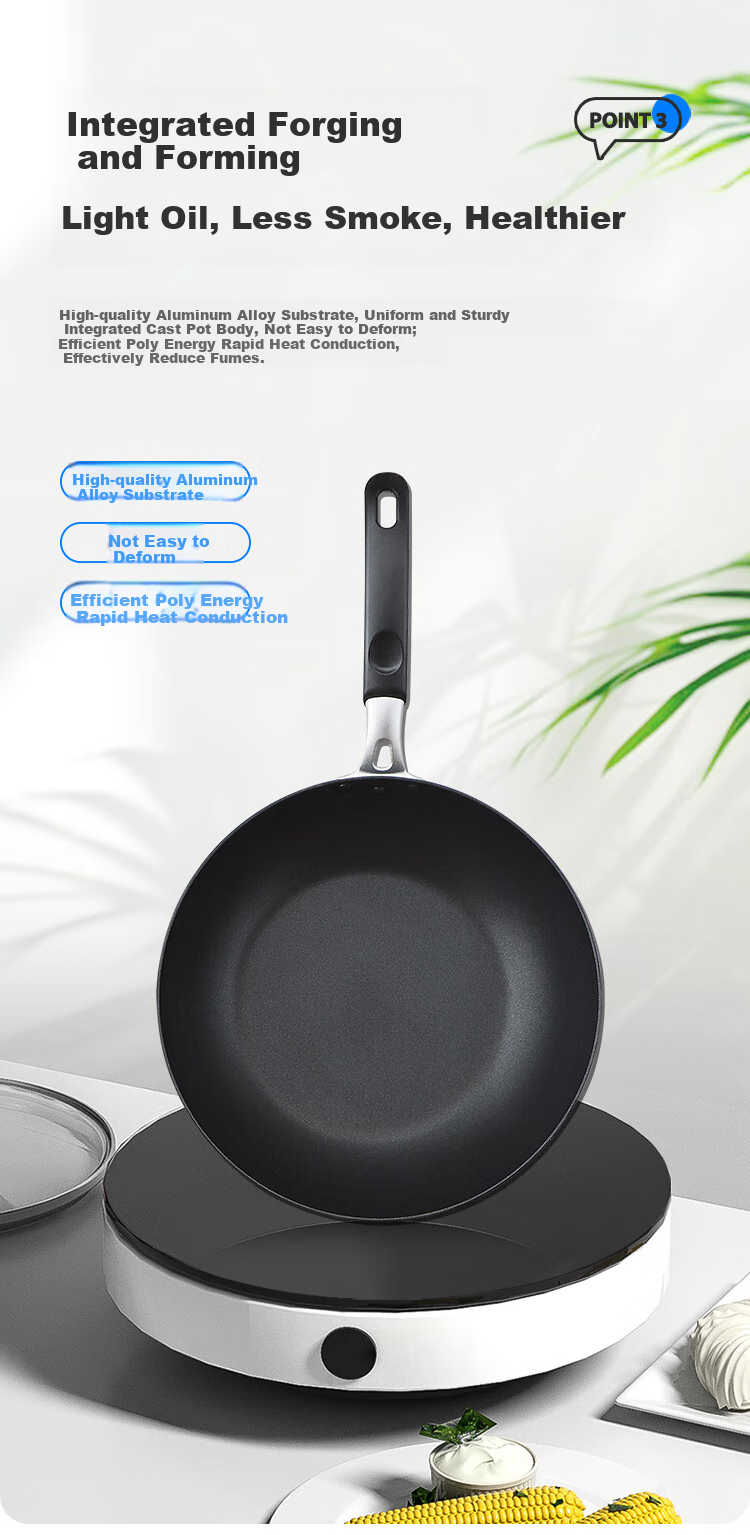 LOCK&LOCK Non-Stick Frying Pan, Deep Skillet, Stir-Fry Pan, Low-Smoke Cooking Pan for Eggs And Steak, Heat-Resistant Handle, Suitable for Gas Stove, 28cm 6