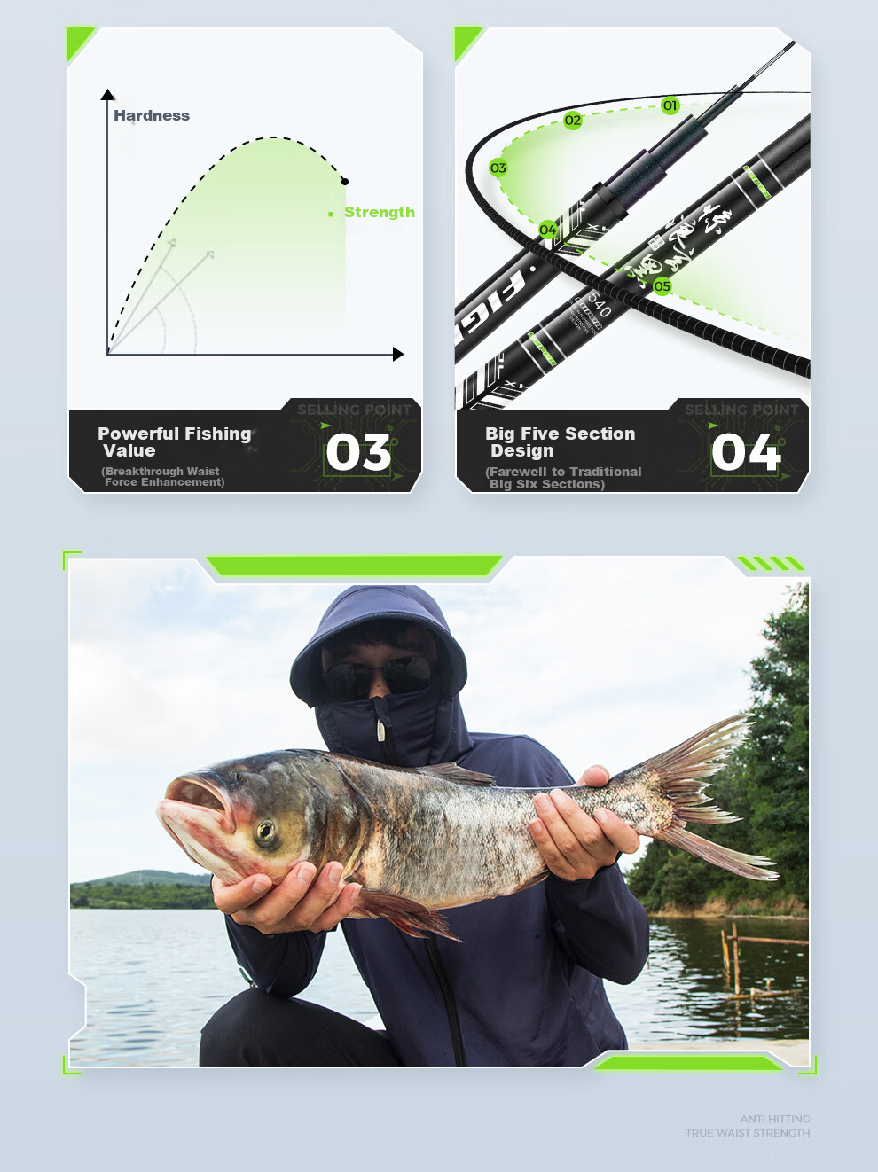 Jinglang 8.1m Xuanhei Second Generation, 28 Sections, Ultra-Light, Ultra-Hard, 5H Wild Fishing, All-Purpose Rod, Platform Fishing Rod, Fishing Pole, Fish Rod, Fishing Tackle 3