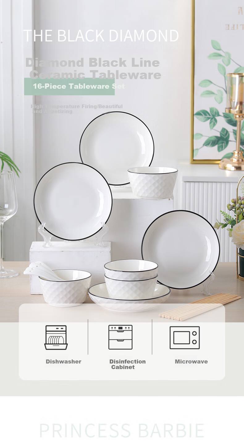 Chuanqi Chinese Tableware Set, Housewarming Ceramic 12-Piece Gift Box Set, Complete Dinnerware Set, Harmony Blue 1
