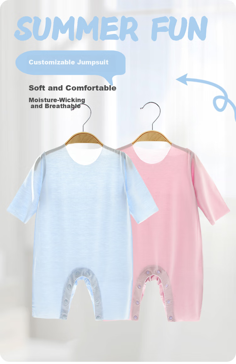 Qiaojiaoya Baby Clothes, Summer Thin Style, Newborn Onesie, Full Moon And Hundred Days Celebration, Infant Pajamas, Lyocell, Purple, 59cm 1