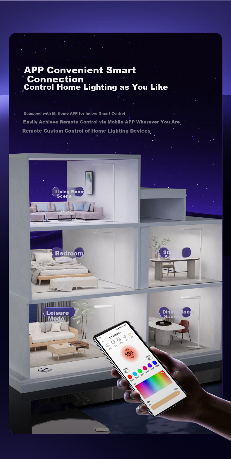 Panasonic Floor-Standing Eye Protection Lamp Premium Edition, Purple Light 150W, Large Panel, Full Spectrum Eye Protection Study Lamp 17