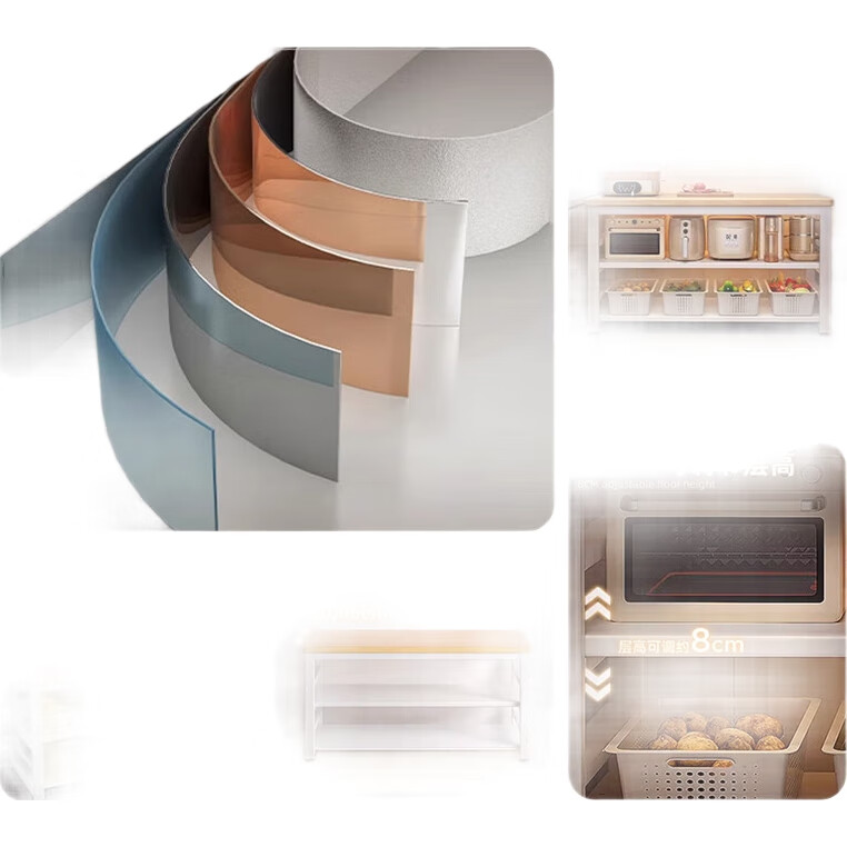 Quanpinwu Kitchen Storage Rack, Floor-Standing Multifunctional Cutting Table, Multi-Layer Sideboard, Cookware Storage Cabinet, Narrow Cupboard 03
