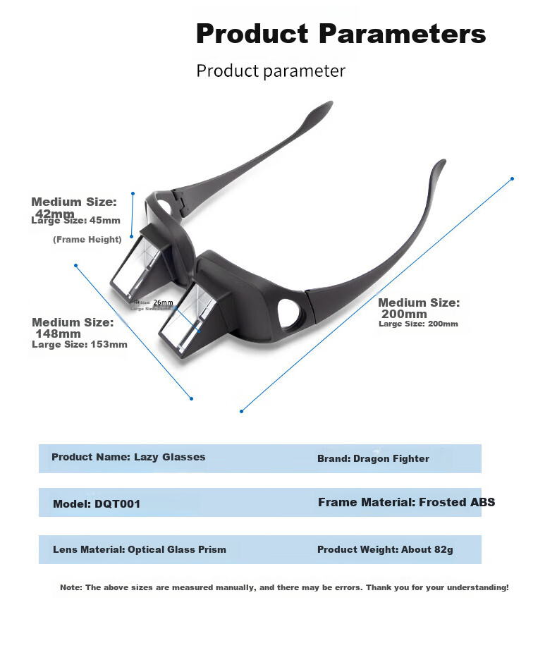 DRATRA Lazy Glasses Multifunctional Reclining Reading And TV Viewing Reflector Mirror Ultra-Light Flat Lying Watch Shows Gadget 7