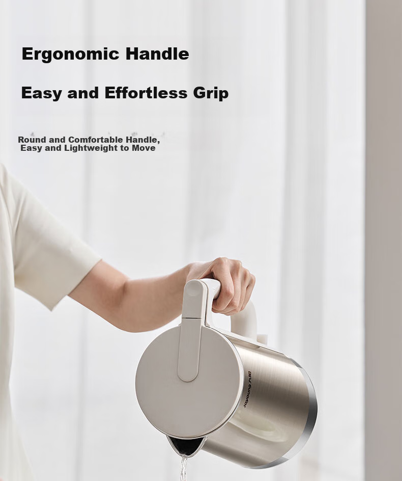 Joyoung Electric Kettle, 1.5L Capacity, 5 Temperature Settings, 304 Stainless Steel Seamless Design, No Glue, Constant Temperature Kettle K15ED-W520 14