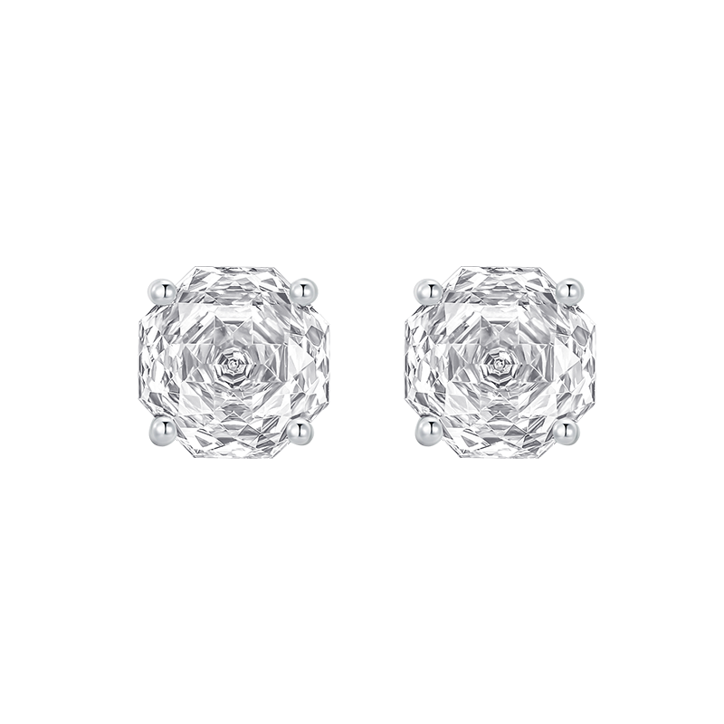 CHOW TAI SENG Rose Nebula S925 Sterling Silver Stud Earrings for Women Luxury Elegant High-End Jewelry Birthday Gift for Girlfriend