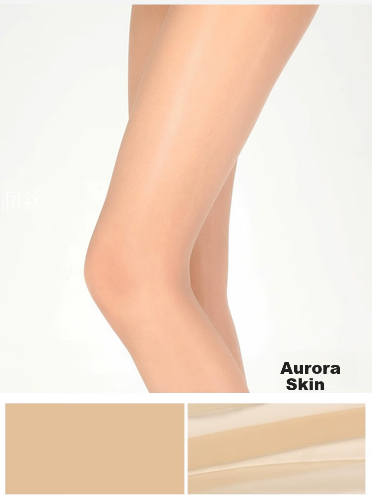JOAE [Oily Smooth] Horse Oil Aurora Silk Stockings for Women, Summer Fine Sexy Ultra-Thin Flesh-Colored Pantyhose, 2 Pairs 8