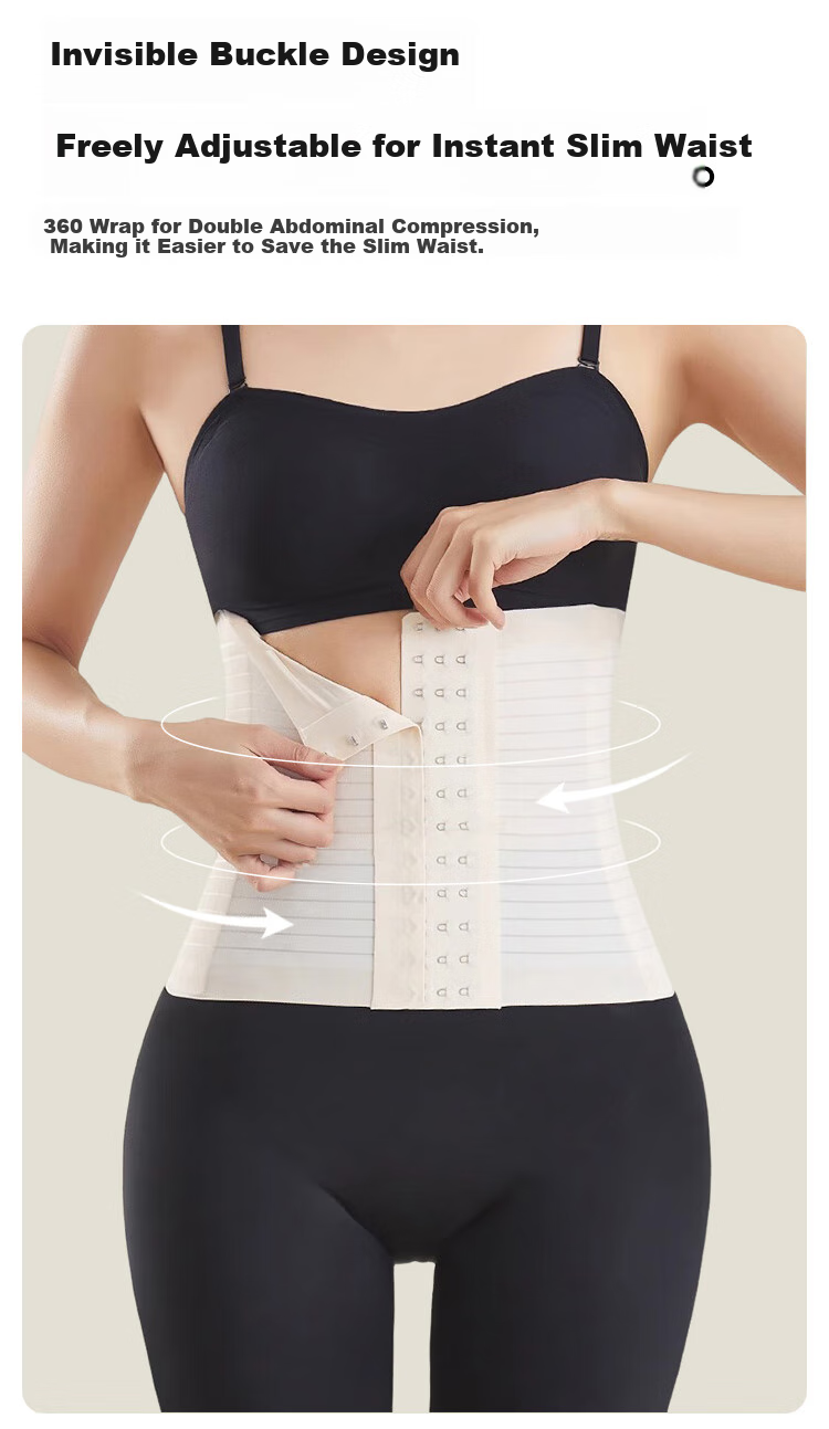 FitonTon Waist Trainer for Women, Shaping Belt, High-Elastic Postpartum Body Shaper, Adjustable Button-Up Tummy Control Belt 6