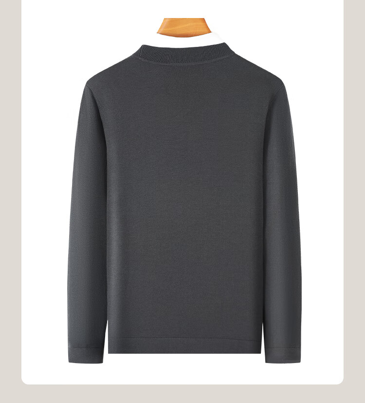 Antonio Men's Autumn Winter Wool Sweater Knitwear Base Layer Machine Washable 100% Fine Wool 3