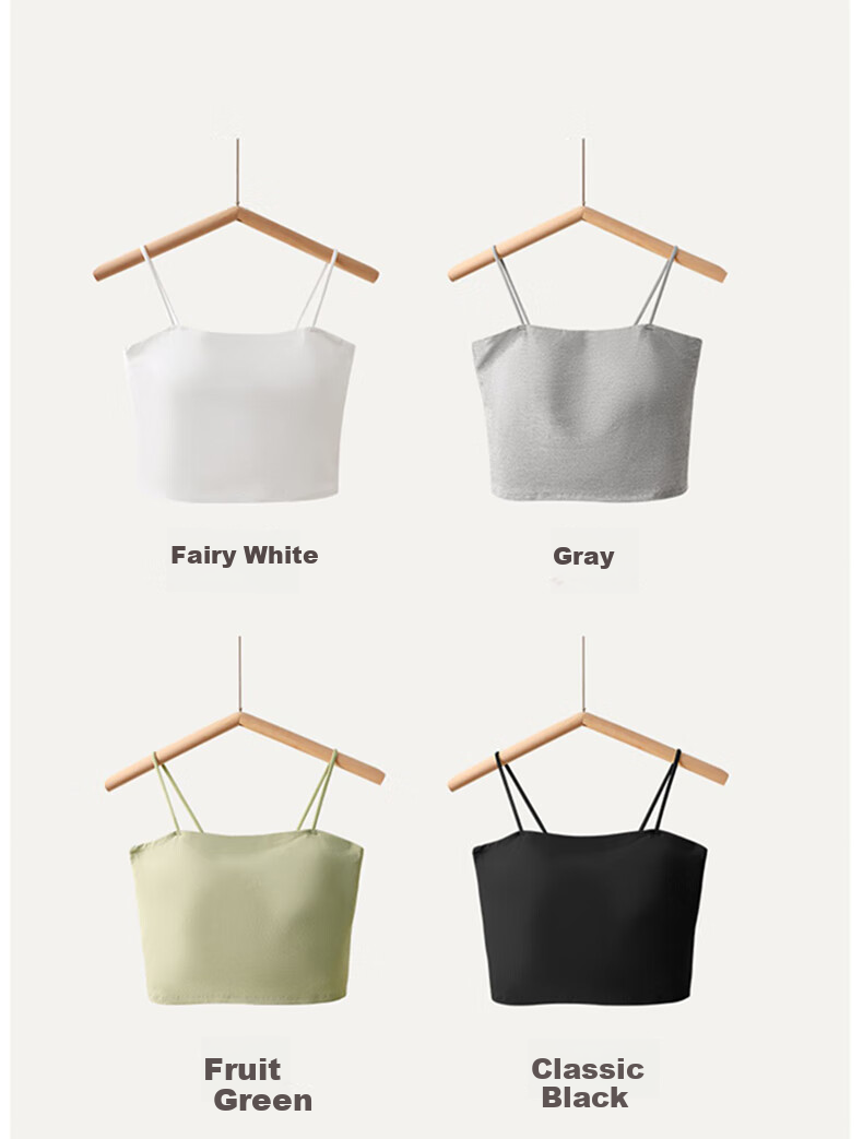 LangSha Camisole Tank Top for Women with Built-In Bra Pads, Sexy Backless Vest, Inner Wear, One-Piece Camisole Bralette 12