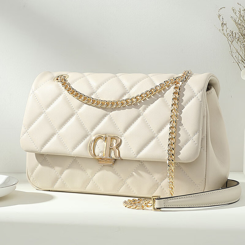 CROCODILE Goddess Festival Light Luxury Cowhide Women's Handbag, Classic Diamond Pattern Shoulder Bag, High-End Crossbody Ladies Chain Bag, Gift
