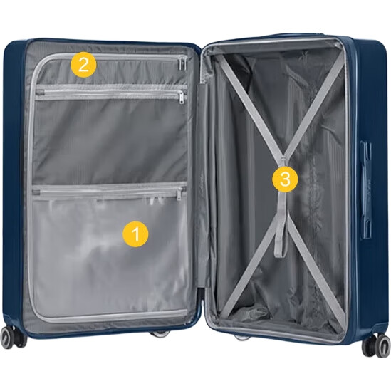 Чемодан AMERICAN TOURISTER, 28 дюймов, большой вместимости, с расширением, кодовым замком, колесами-самолетами, синий