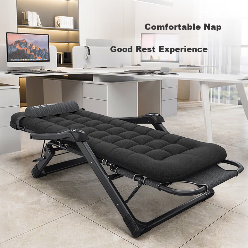 Restar Folding Bed Lounger, Office Nap Bed, Hospital Companion Care Folding Chair, Seatable And Reclining Chair with Cotton Pad