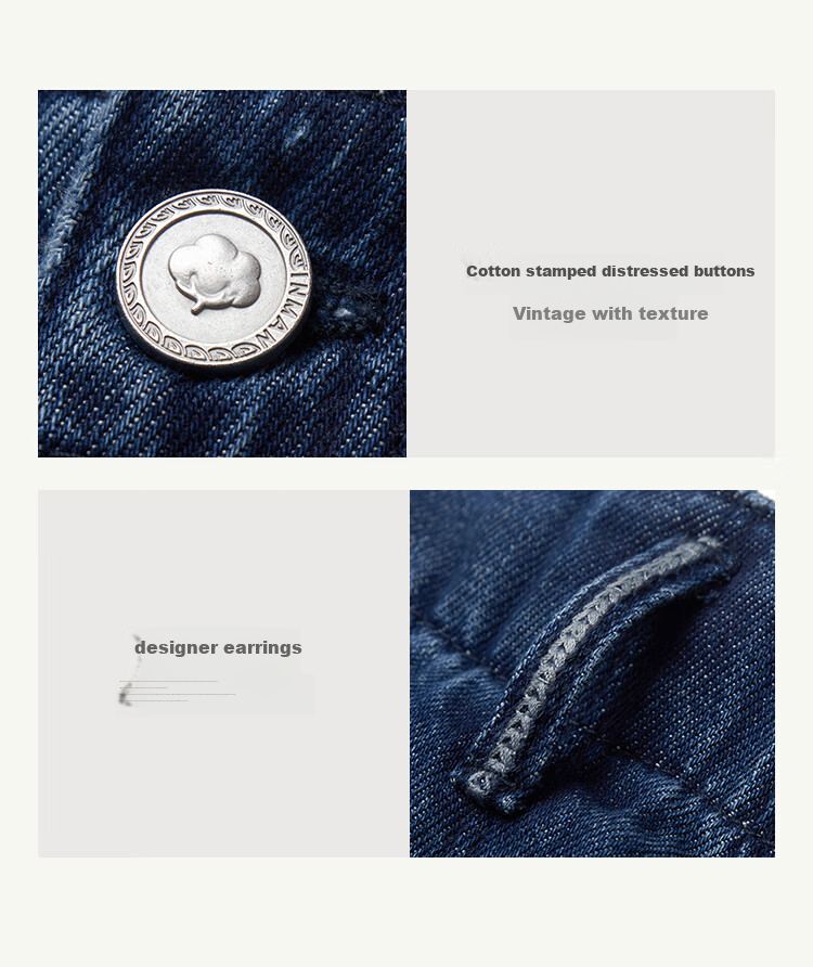 INMAN [Showroom Style] Linen Washed Frayed Wide-Leg Pants, Summer High-Waist Straight-Leg Trousers, Dark Denim Blue, Size 27 8