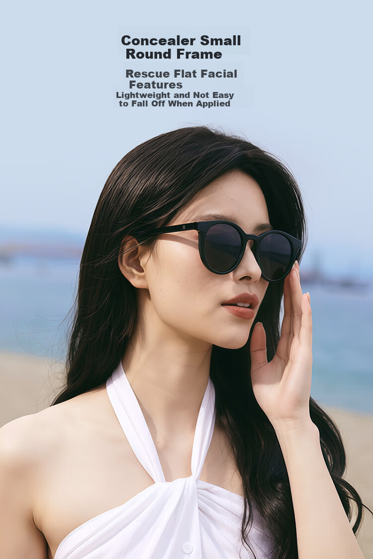 LOHO 2026 New Polarized Sunglasses for Women, Round Frame Driving Sunglasses, UV Protection Eyewear, Trendy Face-Slimming Hiking Glasses 2
