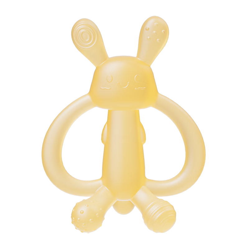 COOKSS Baby Teething Stick Soothing Teether Infant Hand-Biting Prevention Toy for 6-18 Months Chewable Rabbit