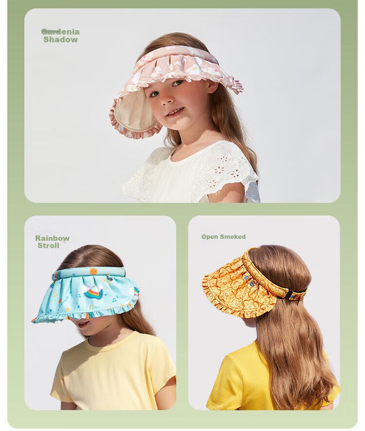 Beneunder Children's Sun Protection Hat, Sun Visor Cap, Sunhat for Boys And Girls, Open-Top Hat, Children's Shell Hat, Zianying 7