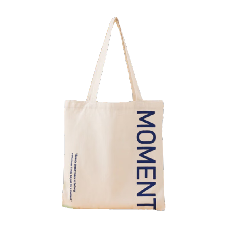 Baicaoyuan Canvas Bag, Tote Bag, Shopping Bag, Fabric Bag, Handbag, Eco-Friendly Bag, Storage Bag, Letter M