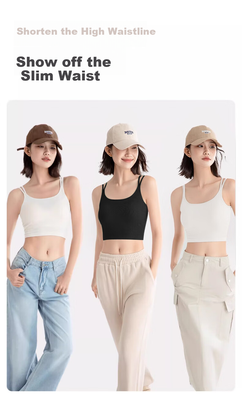 Dushiliren 26 New Style Seamless Comfortable Bra for Women, One-Piece Camisole Tank Top with Built-In Pads 6