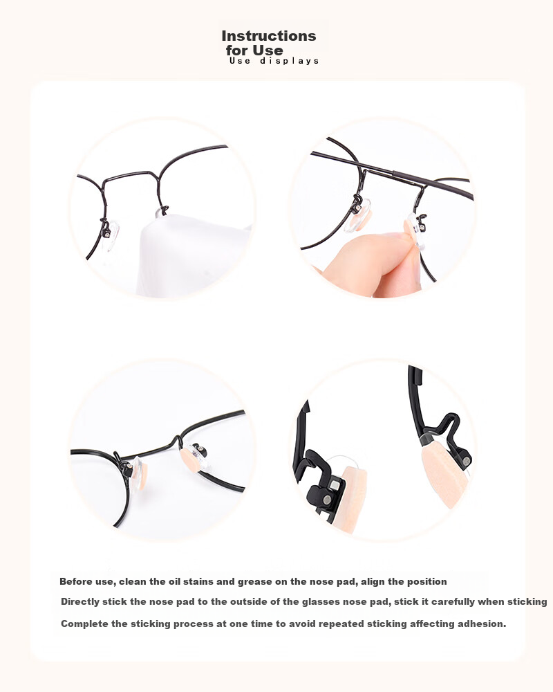 DRATRA Eyeglasses Nose Pads, Comfortable Soft Pressure-Reducing Non-Slip Seamless Thin Thick Nose Bridge Lift Pads, Anti-Fall Device 19