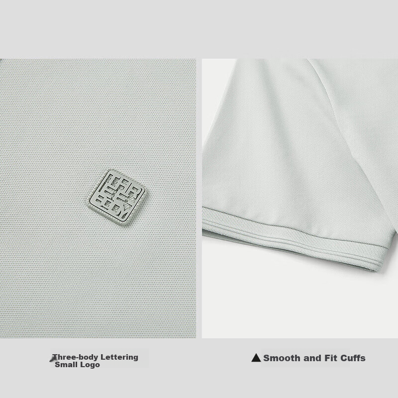HLA Short-Sleeve Polo Shirt for Men, Summer Three-Body Collaboration Series, Cool-Feeling Men's Summer Wear