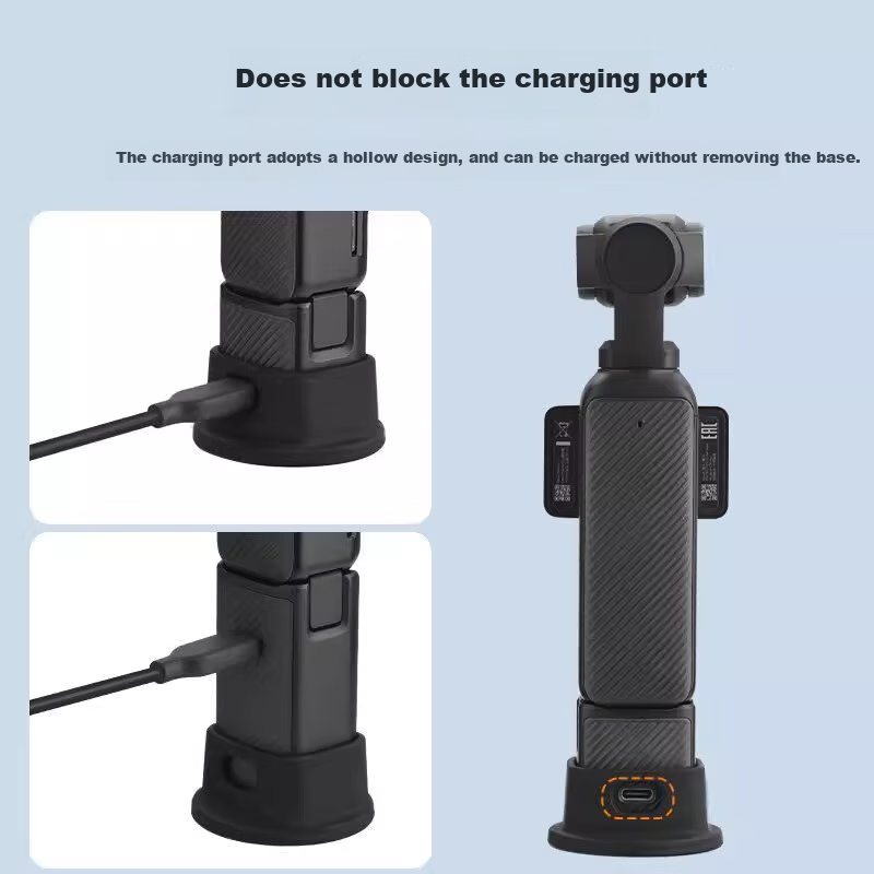 REYGEAK Silicone Base for DJI Pocket 3/4, Non-Slip Fixed Stand, Desktop Expansion Accessory Base 4