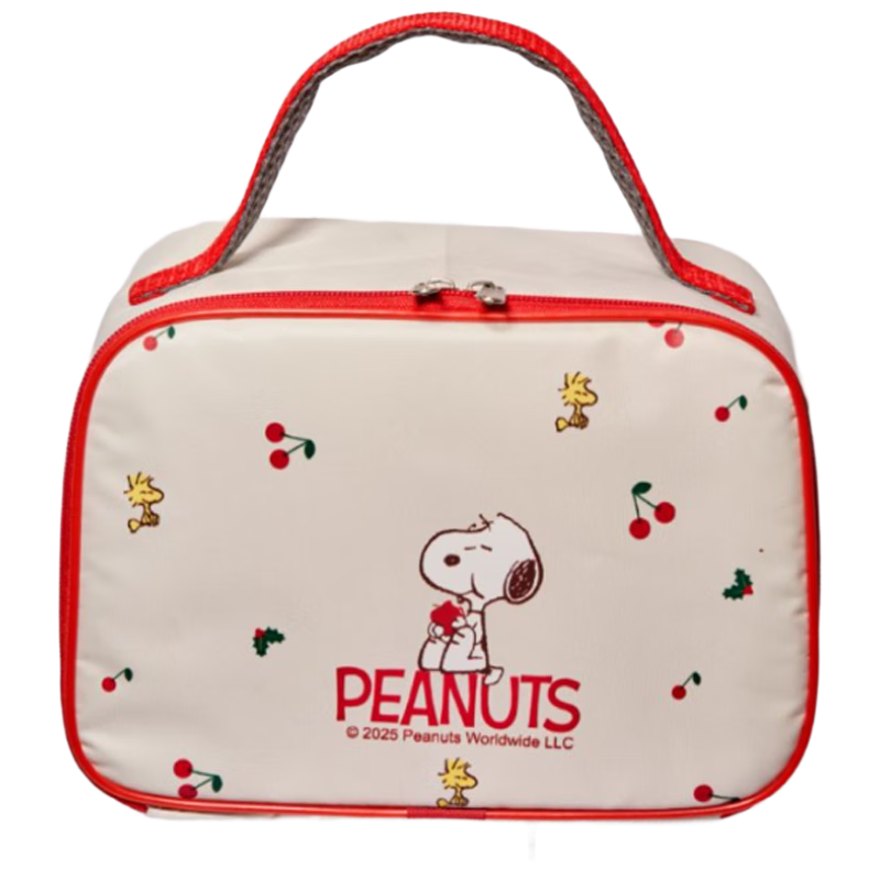 SNOOPY Insulated Lunch Box Bag Set of 4 Portable Thermal Cooler Bento Bags for Students and Office Workers